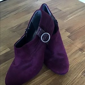 Karen Scott Purple Suede Ankle Boots